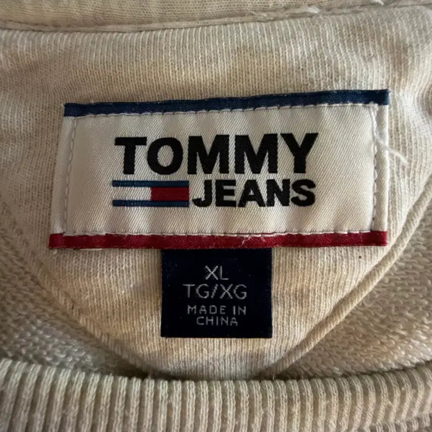 [BUNJANG] Tommy Jeans Ivory Logo Long Sleeve T-Shirt XL / TOMMY JEANS