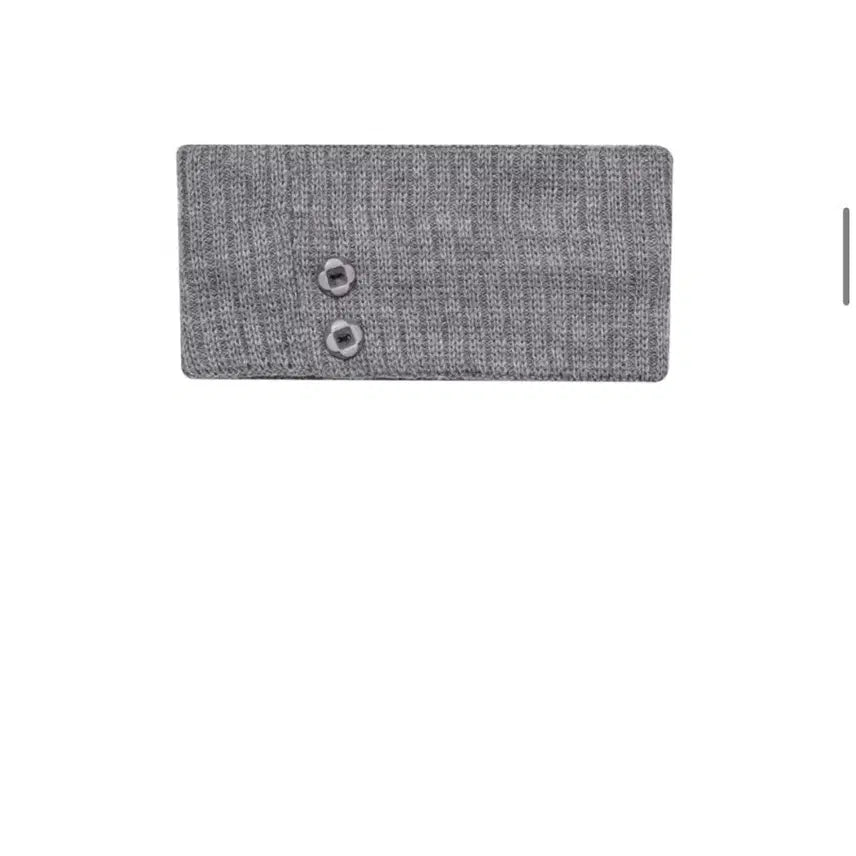 [BUNJANG] Song E Song E Carbon Button Knit Headband / 송이송이X탄산 버튼 니트 헤어밴드 (그레이)
