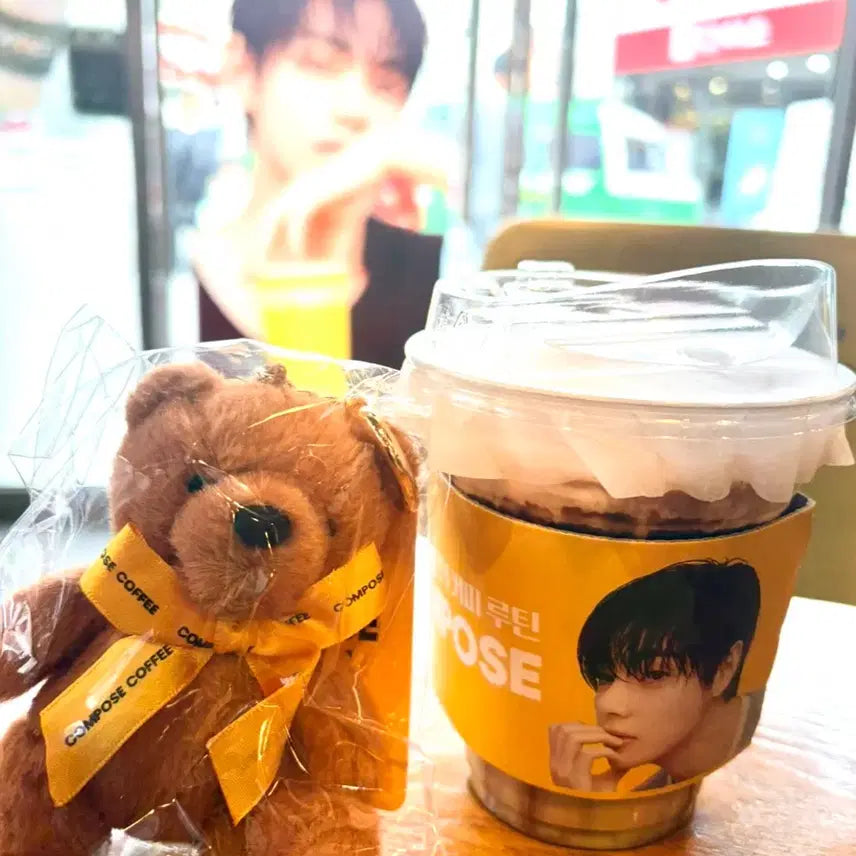 [SOLD OUT] (V 컵홀더+)미개봉 컴포즈 태형이 V 곰돌이(곰인형) 키링