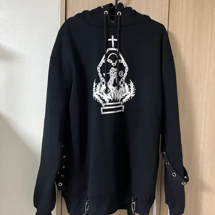 [BUNJANG] Kry Harness Belt Hooded Subculture Top / kry 하네스 벨트 후드 지뢰계 서브컬쳐