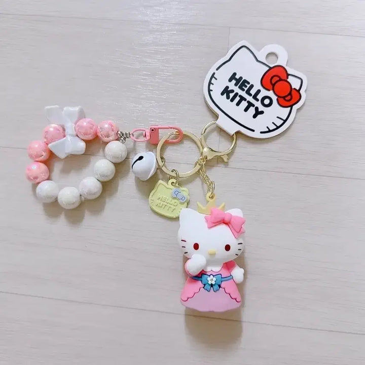 [BUNJANG] Hello Kitty Figure Keyring Set (7 Types) + Phone Accessories / 헬로키티 피규어 키링 7종 / 폰꾸용품 같이 드림 / 새상품