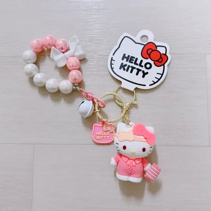 [BUNJANG] Hello Kitty Figure Keyring Set (7 Types) + Phone Accessories / 헬로키티 피규어 키링 7종 / 폰꾸용품 같이 드림 / 새상품