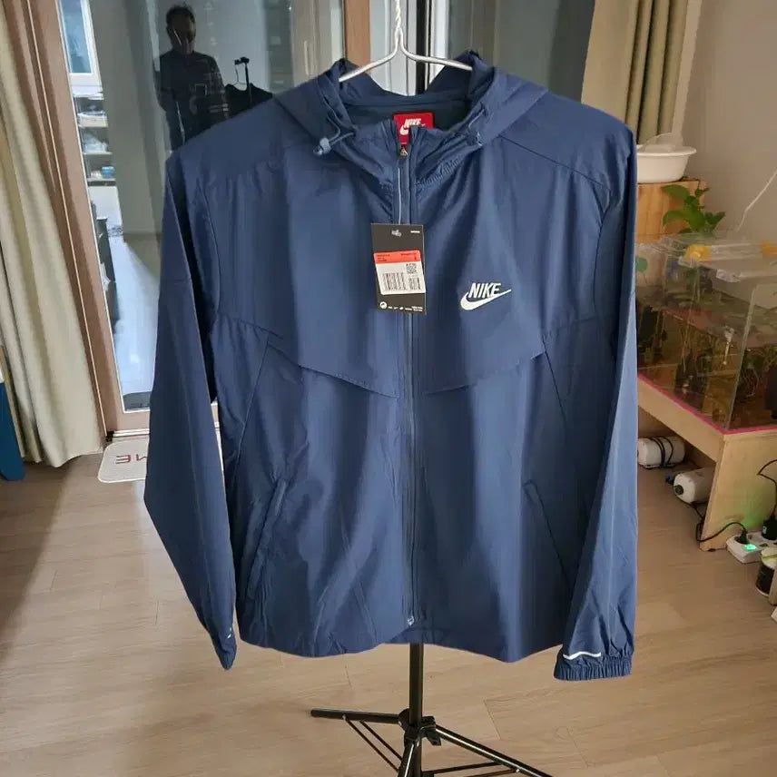 [BUNJANG] Nike Functional Windbreaker L / 나이키  스판 바람막이 L(100) 네이비. 블랙