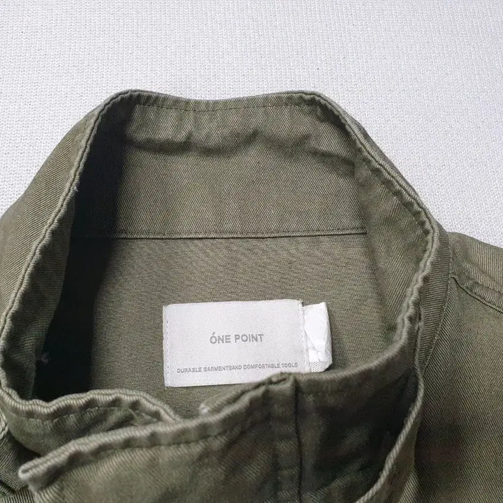 [BUNJANG] One-Point Khaki Cotton Field Jacket Size 110 / 원포인트 카키색 야상 면 자켓 110