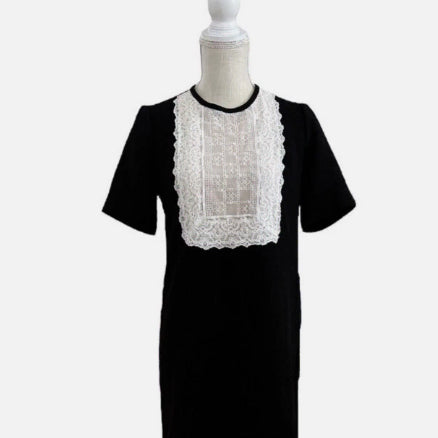 [BUNJANG] Sandro Lace Black Dress / 산드로(Sandro) 레이스 블랙 원피스, 하객룩 추천