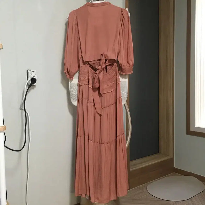 [SOLD OUT] MAJE 마쥬 22 프릴 레이스 롱 원피스 (44)