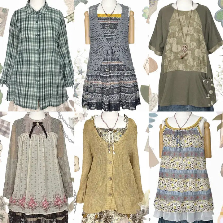 [BUNJANG] Vintage Y2K Ethnic Lace Skirt / 일본빈티지y2k에스닉히피모리걸하구미룩셔링레이스스커트치마가디건원피스나시니트