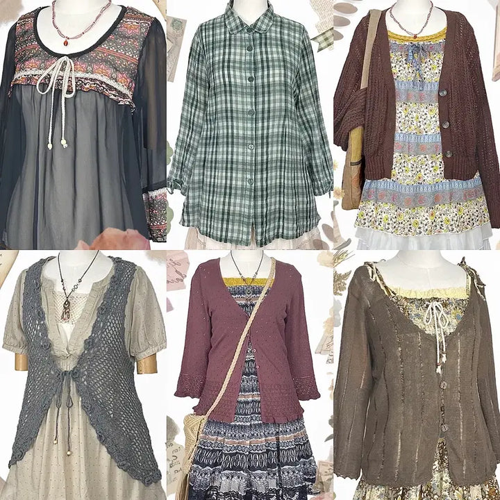 [BUNJANG] Vintage Y2K Ethnic Lace Skirt / 일본빈티지y2k에스닉히피모리걸하구미룩셔링레이스스커트치마가디건원피스나시니트