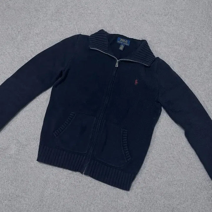 [BUNJANG] Polo Ralph Lauren Navy Knit Zip-up Jacket (M) / 폴로 랄프로렌 네이비 니트 집업 M