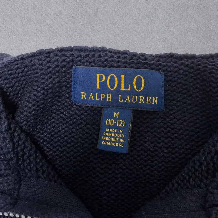[BUNJANG] Polo Ralph Lauren Navy Knit Zip-up Jacket (M) / 폴로 랄프로렌 네이비 니트 집업 M