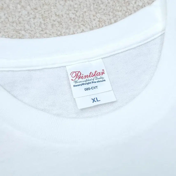 [BUNJANG] Printstar Graphic Print White T-shirt (XL) / (XL)Printstar 남자 반팔 티셔츠 흰티 그래픽 여름 W3051