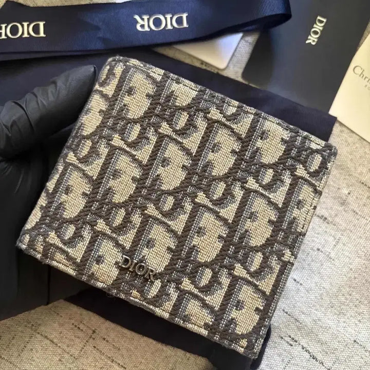 [BUNJANG] Dior Oblique Bifold Wallet Beige / [상태최상]디올 오블리크 반지갑 베이지