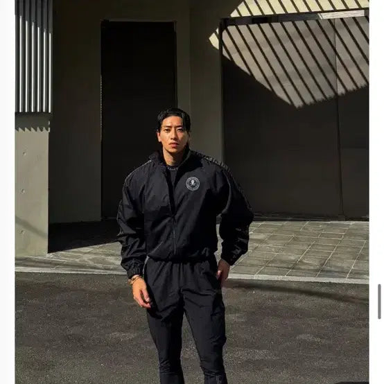 [BUNJANG] Rapinato Etoile Black Windbreaker Jacket (Size 50) / 라피나토에뚜알 / 블랙 바람막이 자켓 / 50 사이즈 새제품 팝니다