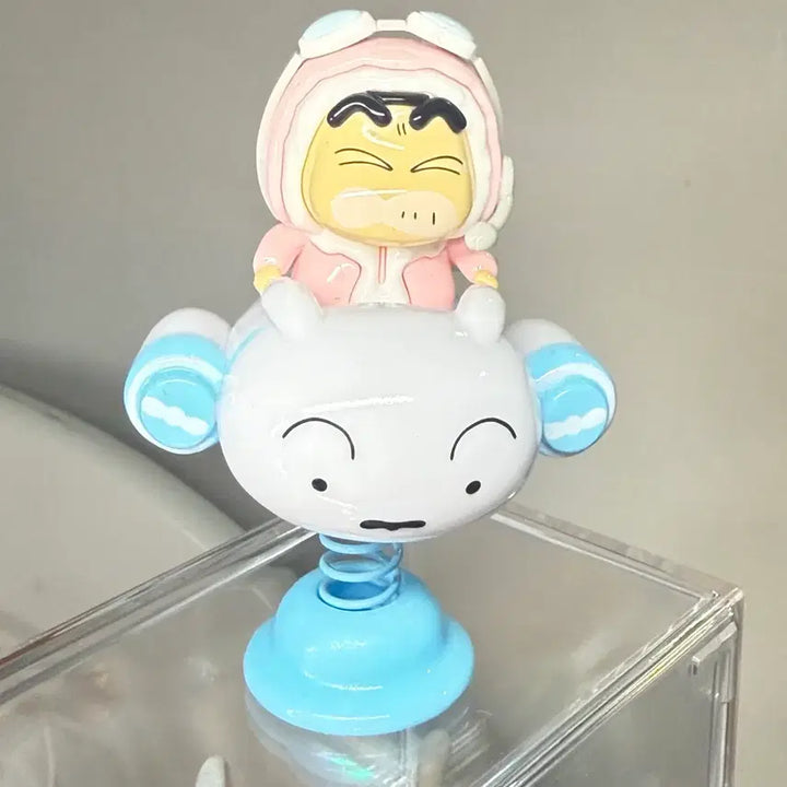 [BUNJANG] Crayon Shin-chan Spring Shaking Car Gacha Figure / 짱구 스프링 흔들 자동차 가챠