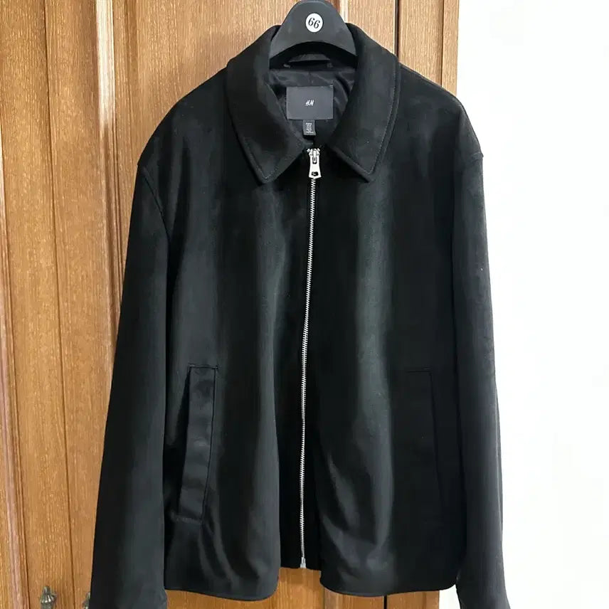 [BUNJANG] H&amp;M Black Faux Suede Blouson Jacket / H&amp;M 블랙 페이크스웨이드 블루종 자켓