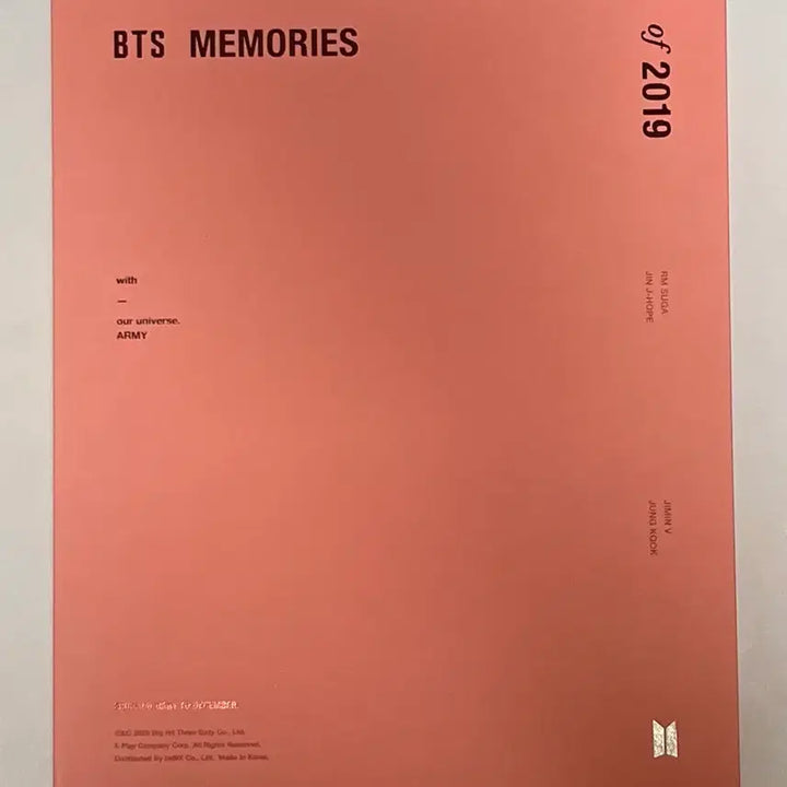 [BUNJANG] BTS 2019 Memories Photobook Set (Photocard Suga) / 방탄소년단 2019 메모리즈 풀박 (포카 슈가)