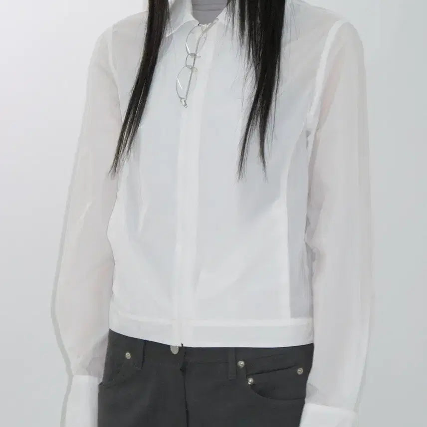 [BUNJANG] REPOS Nylon Jumper Shirt White / repos 리포스 NYLON JUMPER SHIRTS WHITE