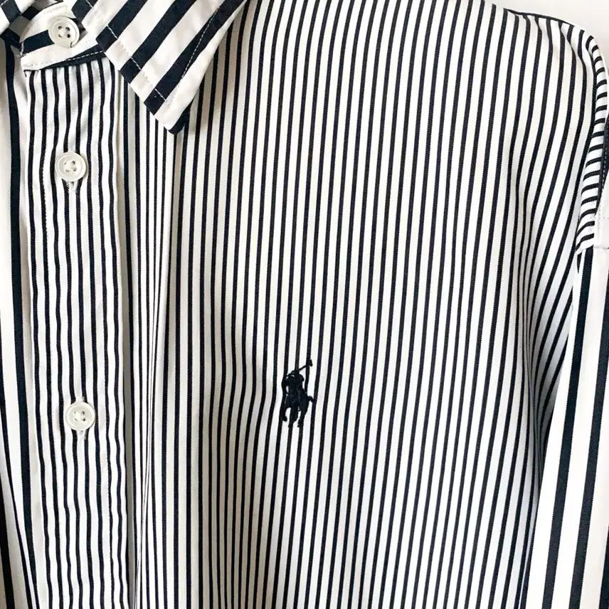[BUNJANG] Polo Ralph Lauren Patchwork Striped Shirt / [US6] 폴로 랄프로렌 스트라이프 패치워크 셔츠