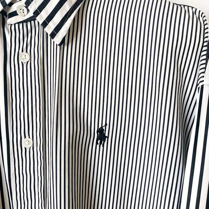 [BUNJANG] Polo Ralph Lauren Patchwork Striped Shirt / [US6] 폴로 랄프로렌 스트라이프 패치워크 셔츠