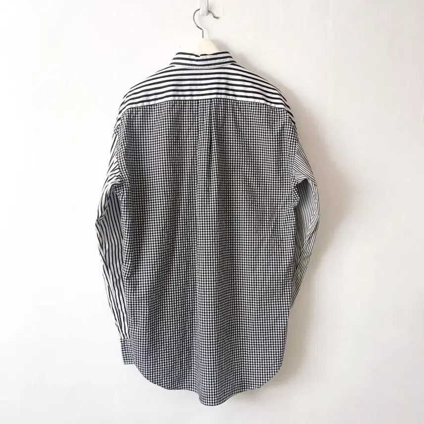 [BUNJANG] Polo Ralph Lauren Patchwork Striped Shirt / [US6] 폴로 랄프로렌 스트라이프 패치워크 셔츠