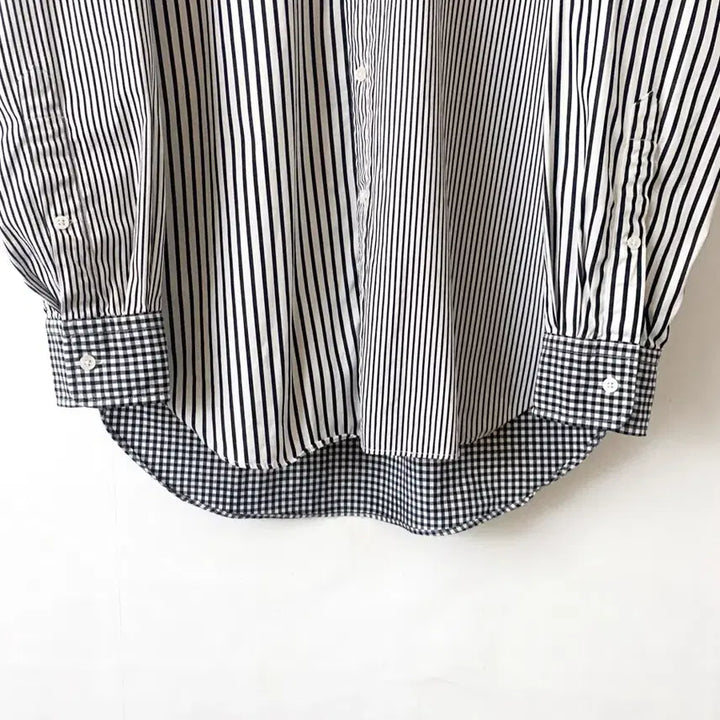 [BUNJANG] Polo Ralph Lauren Patchwork Striped Shirt / [US6] 폴로 랄프로렌 스트라이프 패치워크 셔츠