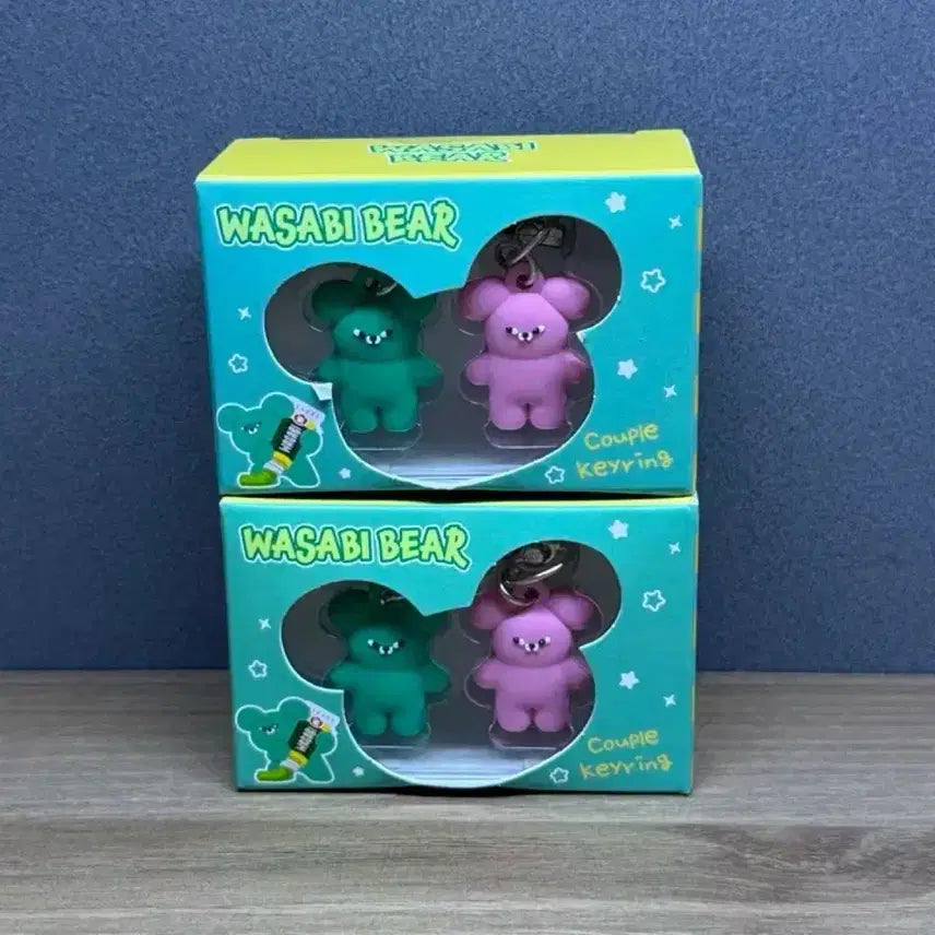 [BUNJANG] Wasabi Bear Mickey Couple Keyring / 와사비베어 미키 커플 키링