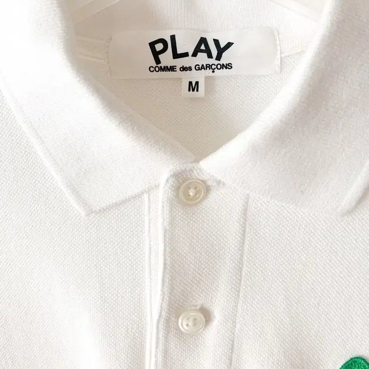 [BUNJANG] Comme des Garçons Play Green Heart Polo Shirt / [M] 꼼데가르송 그린 하트 폴로 셔츠