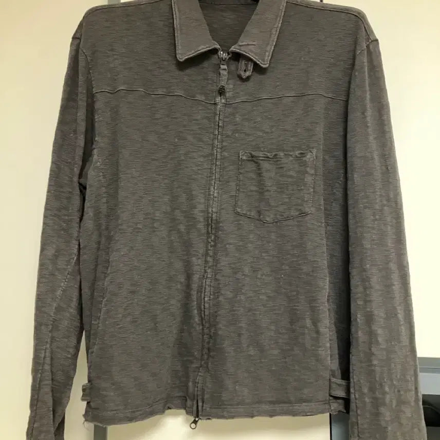 [BUNJANG] Polytelu Slub Home Jacket Charcoal (Size 3) / 폴리테루 슬럽 집 자켓 차콜 (3)