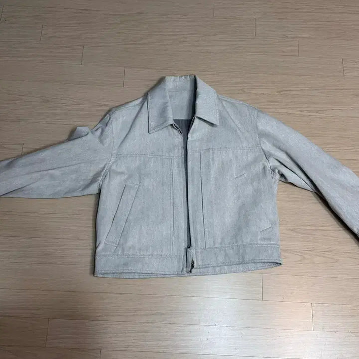 [BUNJANG] Solid Homme Light Gray Crop Denim Jacket / 솔리드옴므 연그레이 크롭 데님 자켓 46
