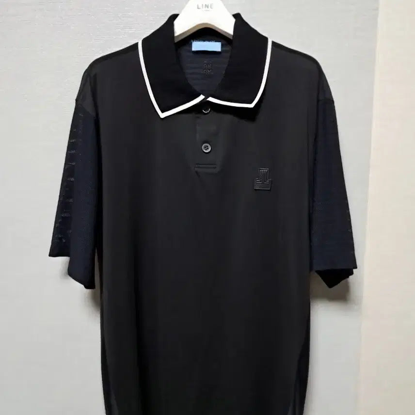 [BUNJANG] LANVIN BLANC Black Color Block Short Sleeve T-shirt / LANVIN BLANC 블랙 배색 반팔티셔츠 L(가슴반품 54)가격내림