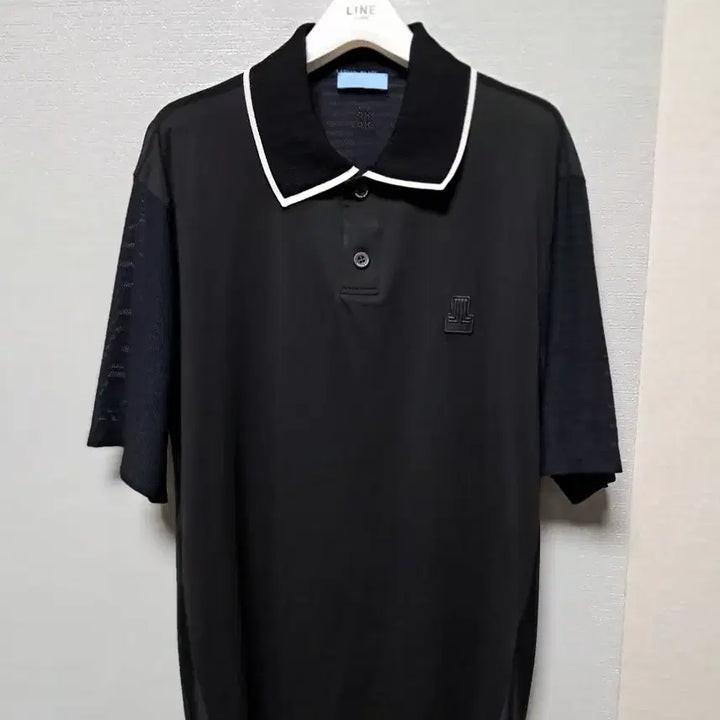[BUNJANG] LANVIN BLANC Black Color Block Short Sleeve T-shirt / LANVIN BLANC 블랙 배색 반팔티셔츠 L(가슴반품 54)가격내림