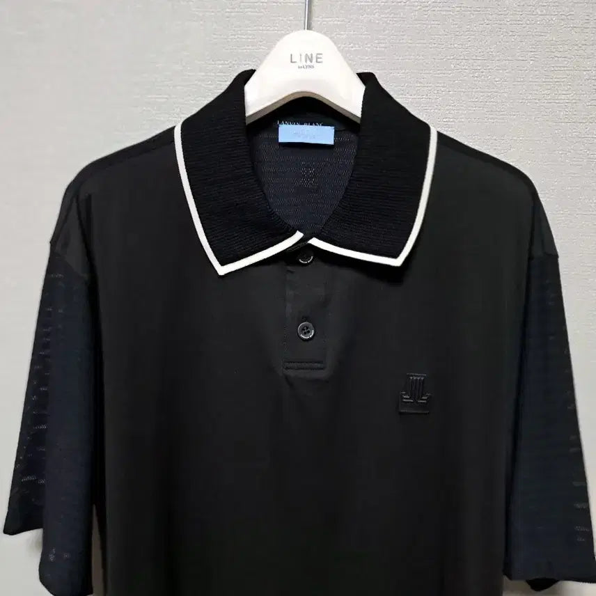[BUNJANG] LANVIN BLANC Black Color Block Short Sleeve T-shirt / LANVIN BLANC 블랙 배색 반팔티셔츠 L(가슴반품 54)가격내림