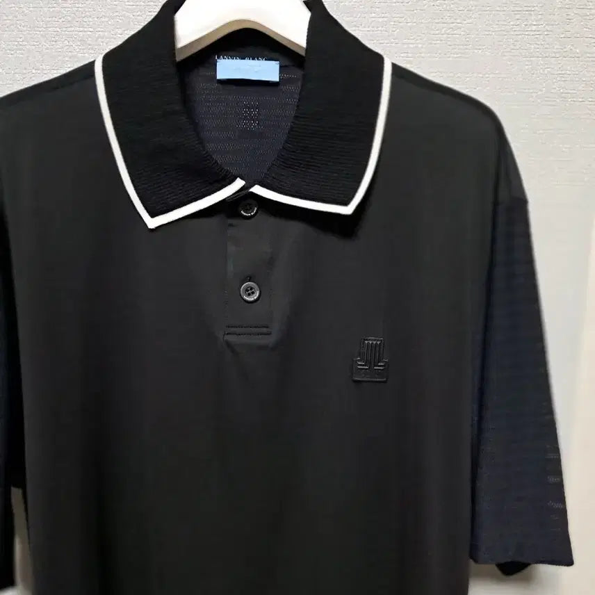 [BUNJANG] LANVIN BLANC Black Color Block Short Sleeve T-shirt / LANVIN BLANC 블랙 배색 반팔티셔츠 L(가슴반품 54)가격내림