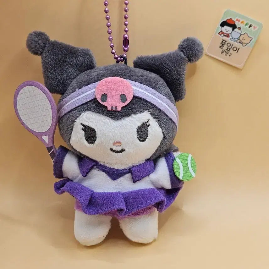 [BUNJANG] Kuromi Tennis Mini Charm / 쿠로미 테니스 키링. 새상품