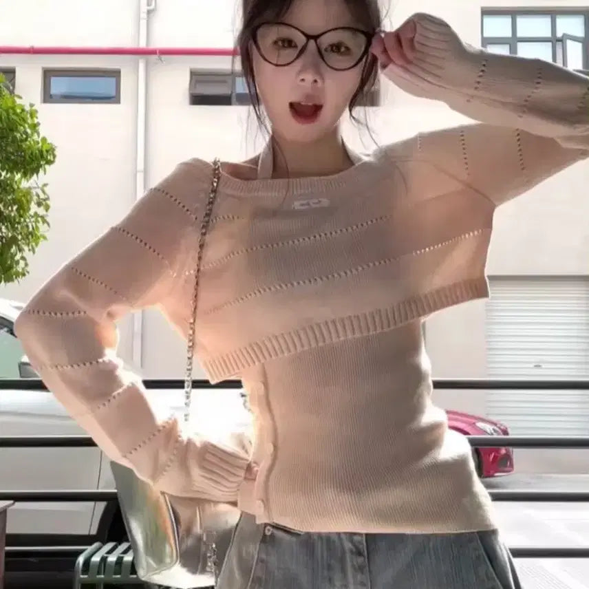 [BUNJANG] Crop Knit Top + Camisole Set / 크롭 니트 상의 + 나시 세트 / 데일리 캐주얼 빈티지 유니크 y2k