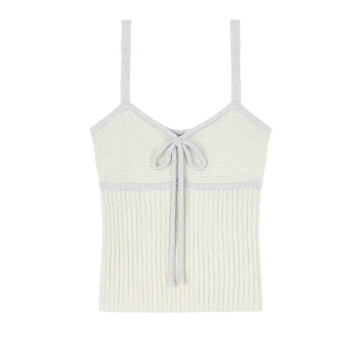[BUNJANG] Heys Vailey Ribbon Knit Tank Top / (포장째새상품) 헤이에스 리본 니트나시 Vailey Ribbon Knit