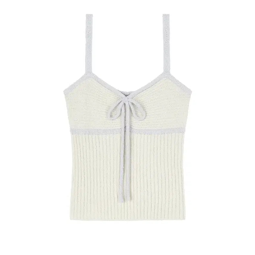[BUNJANG] Heys Vailey Ribbon Knit Tank Top / (포장째새상품) 헤이에스 리본 니트나시 Vailey Ribbon Knit