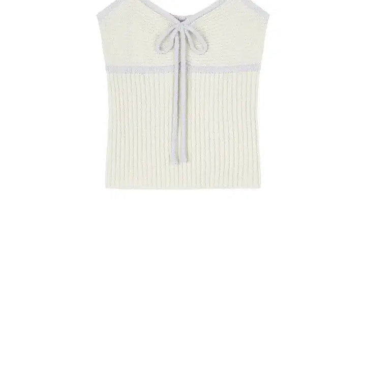 [BUNJANG] Heys Vailey Ribbon Knit Tank Top / (포장째새상품) 헤이에스 리본 니트나시 Vailey Ribbon Knit