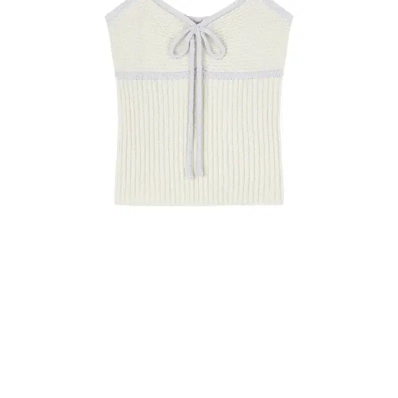 [BUNJANG] Heys Vailey Ribbon Knit Tank Top / (포장째새상품) 헤이에스 리본 니트나시 Vailey Ribbon Knit
