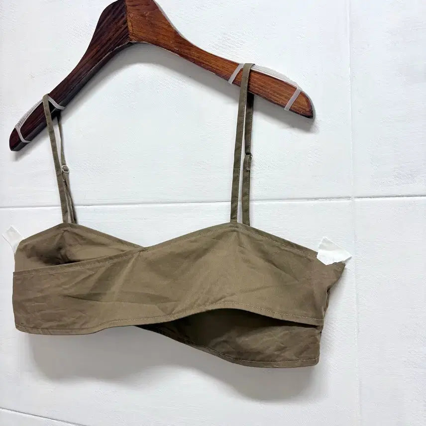 [BUNJANG] Camel Bustier Layered Sleeveless Top L / 카멜 뷔스티에 레이어드 나시 탑 L JPN