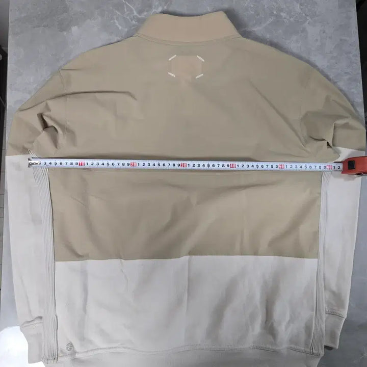 [BUNJANG] Adidas Half-Zip Up Beige Top / 아디다스 3선 하프집업 베이지