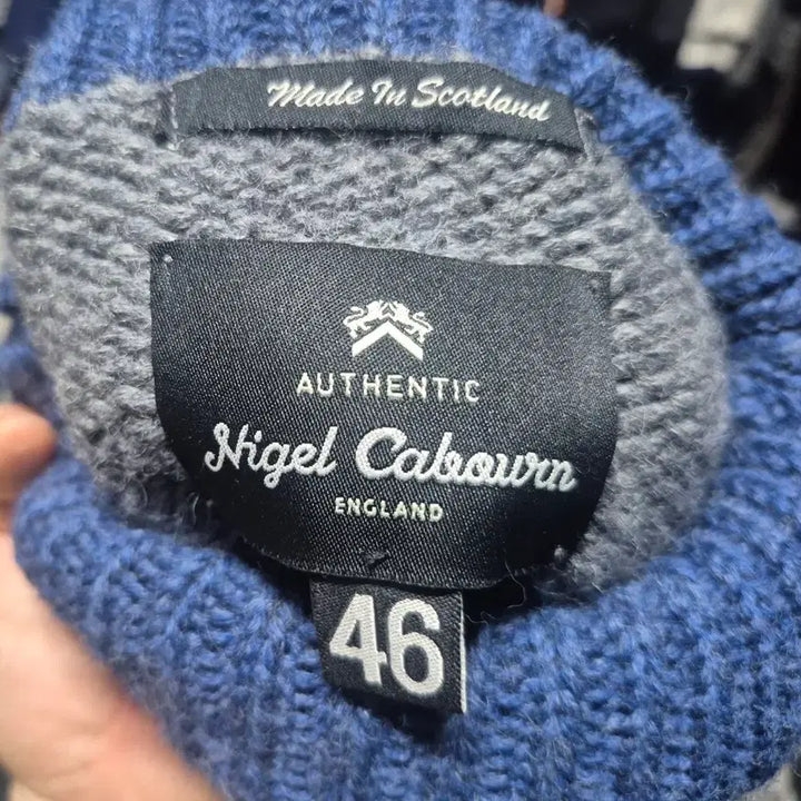 [BUNJANG] Nigel Cabourn Roll Neck Knit Sweater (Size 46) / (나이젤 카본 착용)나이젤 카본 롤 넥 니트 스웨터 46 정품