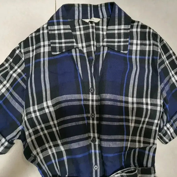 [BUNJANG] Hazzys Checked Long Dress / 헤지스 체크 롱 원피스
