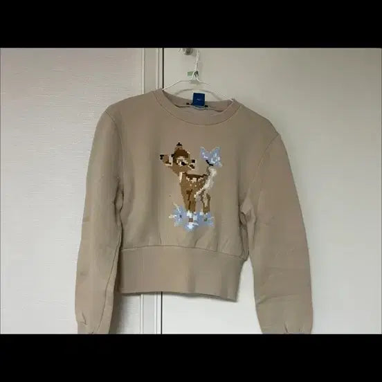 [SOLD OUT] [옷정리] zara / 밤비 크롭 맨투맨 베이지 /s사이즈