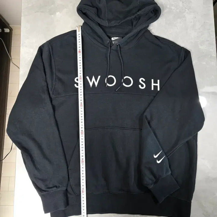 [BUNJANG] Nike Swoosh Hoodie Black / 나이키 스우시 후드티 블랙