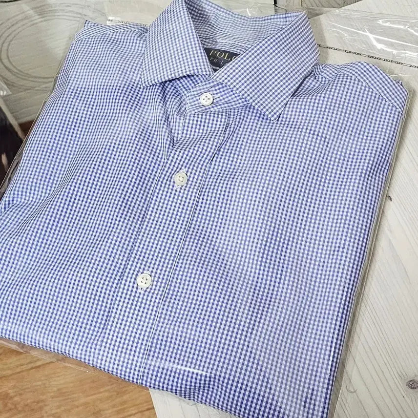 [SOLD OUT] 폴로 랄프로렌 체크 셔츠 M (새상품) 블루 셔츠 정품