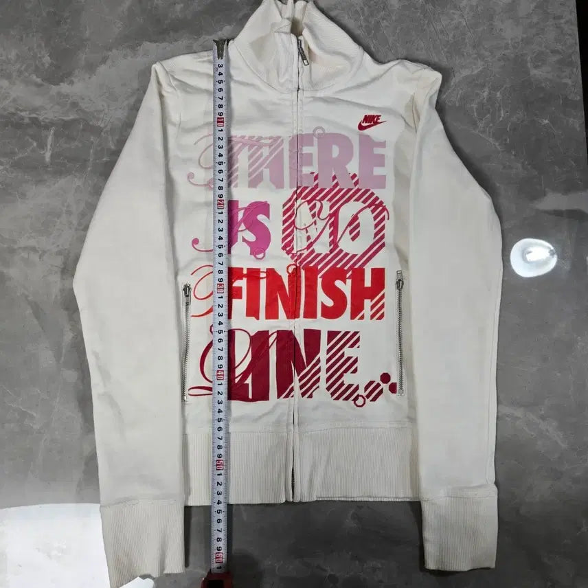 [BUNJANG] Nike White Zip-Up Jacket / 나이키 화이트 집업 자켓 프린팅
