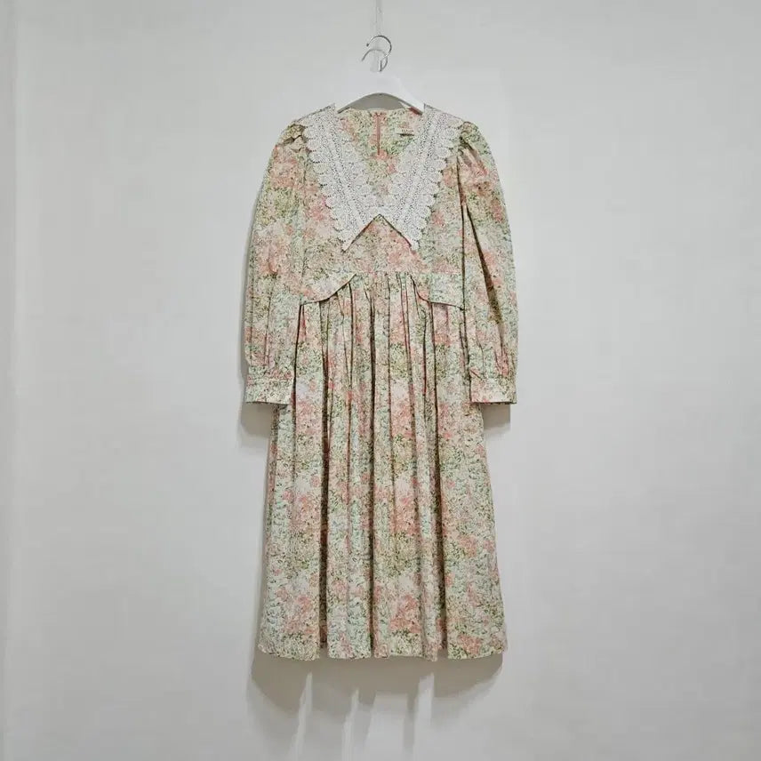 [BUNJANG] Buyflow by Sini Flower Long One-piece Dress / 바이플로우 바이씨니 플라워 롱원핏