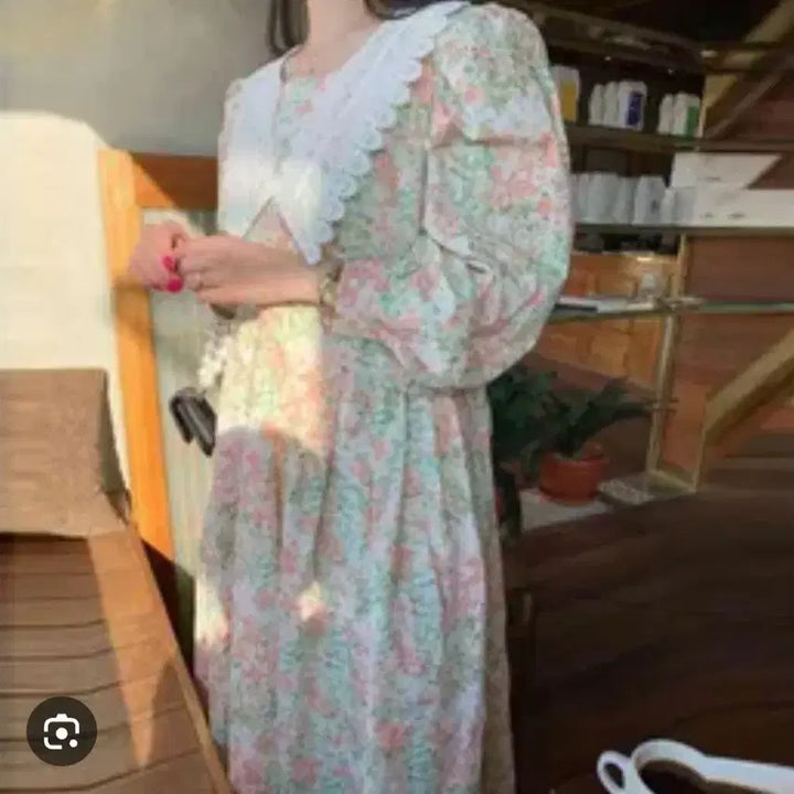 [BUNJANG] Buyflow by Sini Flower Long One-piece Dress / 바이플로우 바이씨니 플라워 롱원핏