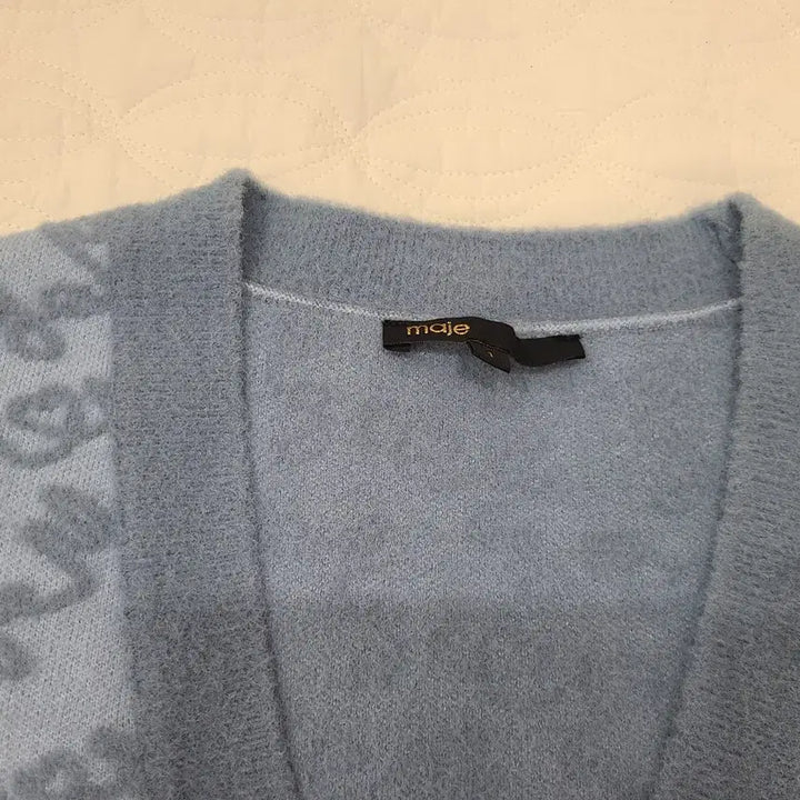 [BUNJANG] Maje Pattern Knit Cardigan / 마쥬 패턴 니트 가디건 블루